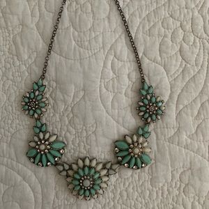 J Crew Turquoise Floral Necklace